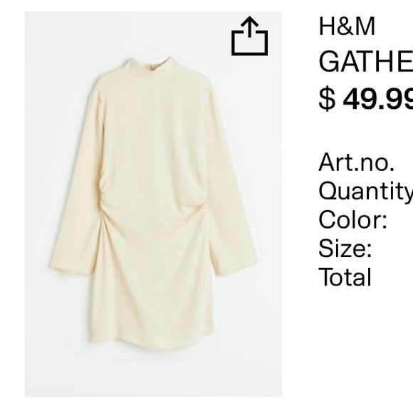 H&M draped mini dress - Picture 1 of 5